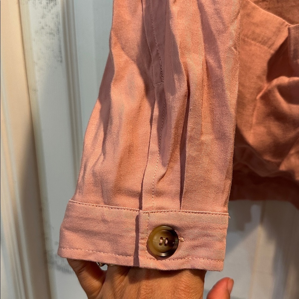 Kut From The Kloth Ren Mauve Pink Lightweight Jacket L  Barn Coat Fall - Picture 7 of 8